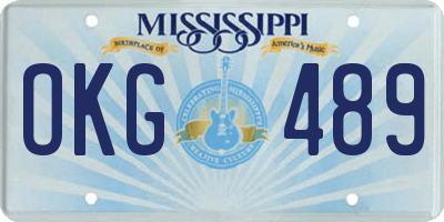 MS license plate OKG489