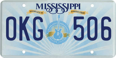 MS license plate OKG506
