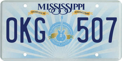 MS license plate OKG507