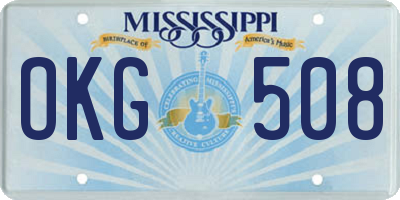 MS license plate OKG508