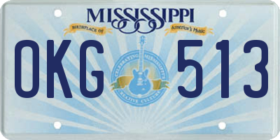 MS license plate OKG513