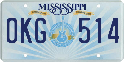 MS license plate OKG514