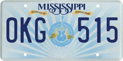MS license plate OKG515
