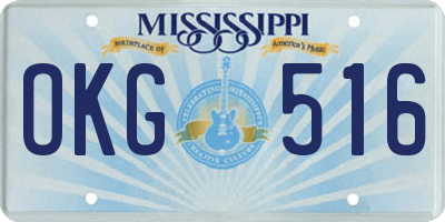 MS license plate OKG516
