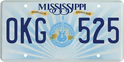 MS license plate OKG525
