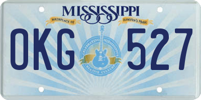 MS license plate OKG527