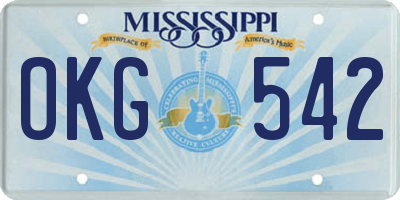 MS license plate OKG542