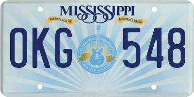 MS license plate OKG548