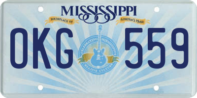 MS license plate OKG559