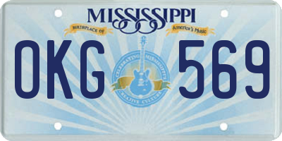 MS license plate OKG569