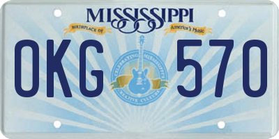 MS license plate OKG570