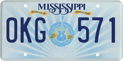 MS license plate OKG571