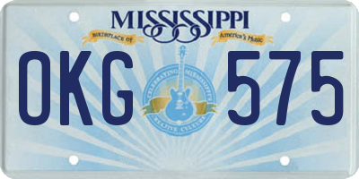 MS license plate OKG575