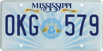 MS license plate OKG579