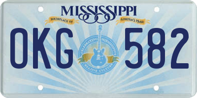 MS license plate OKG582