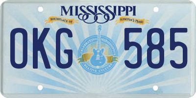MS license plate OKG585