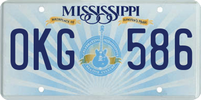 MS license plate OKG586