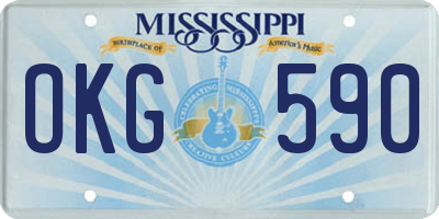 MS license plate OKG590