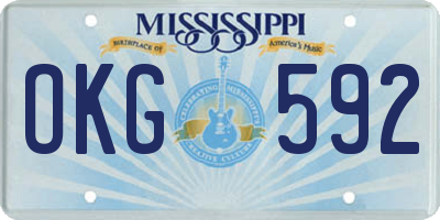 MS license plate OKG592