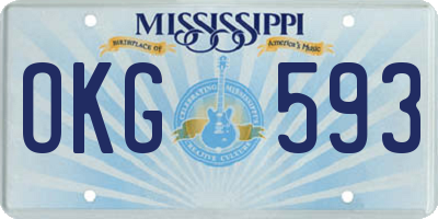MS license plate OKG593