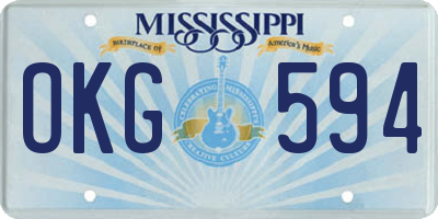MS license plate OKG594