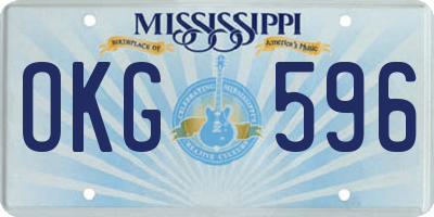MS license plate OKG596