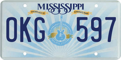 MS license plate OKG597