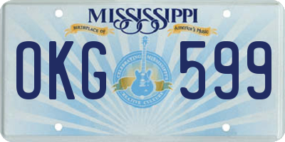 MS license plate OKG599