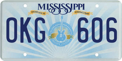 MS license plate OKG606