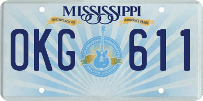 MS license plate OKG611