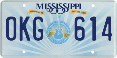 MS license plate OKG614