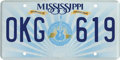 MS license plate OKG619