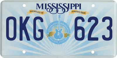 MS license plate OKG623