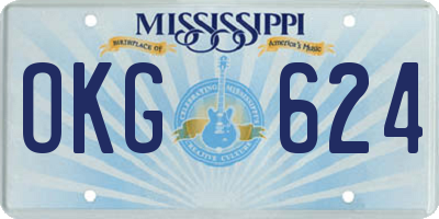 MS license plate OKG624