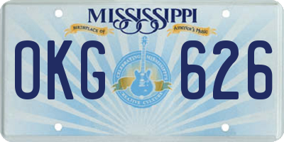 MS license plate OKG626