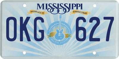 MS license plate OKG627