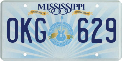 MS license plate OKG629