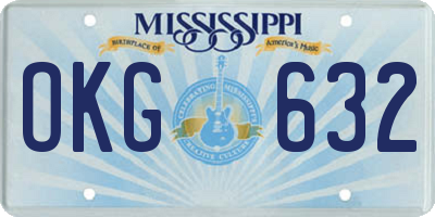 MS license plate OKG632