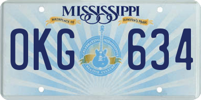 MS license plate OKG634