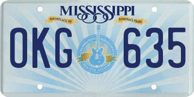 MS license plate OKG635