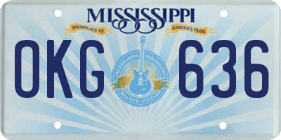 MS license plate OKG636