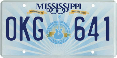 MS license plate OKG641