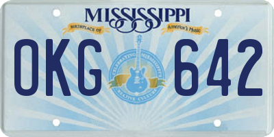 MS license plate OKG642