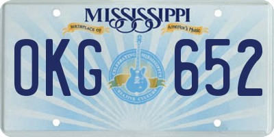 MS license plate OKG652