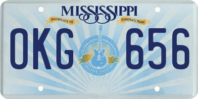 MS license plate OKG656