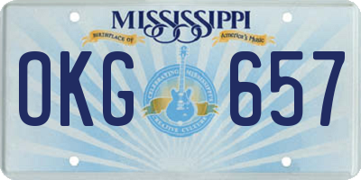 MS license plate OKG657