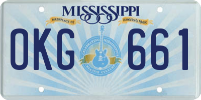 MS license plate OKG661