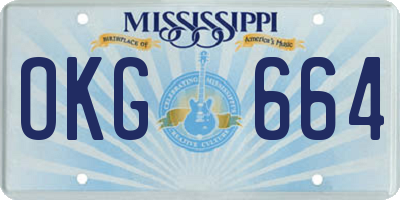 MS license plate OKG664