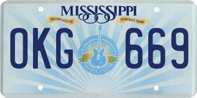 MS license plate OKG669
