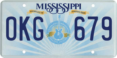 MS license plate OKG679